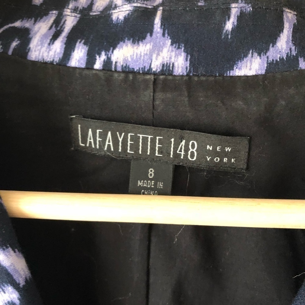 Lafayette 148 purple animal print blazer - Picture 3 of 5